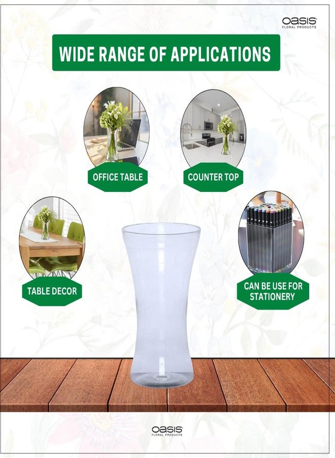 Oasis Acrylic Unbreakable Classic Flower Vases for Table Centerpiece, Home Decor, Floral Arrangement, Office, Events, Gifting & More - Hantied Clear - Image 5